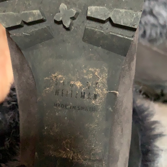 STUART WEITZMAN Blizzard Fur Shearling Cuff Gray - Picture 9 of 14